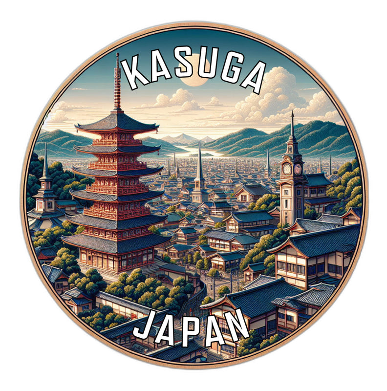 Kasuga Japan Souvenir Die Cut Flat Magnet 2-Inch