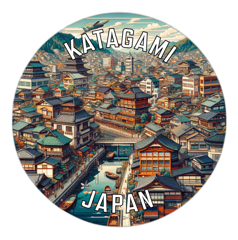 Katagami Japan Souvenir Vinyl Decal Sticker 2-Inch
