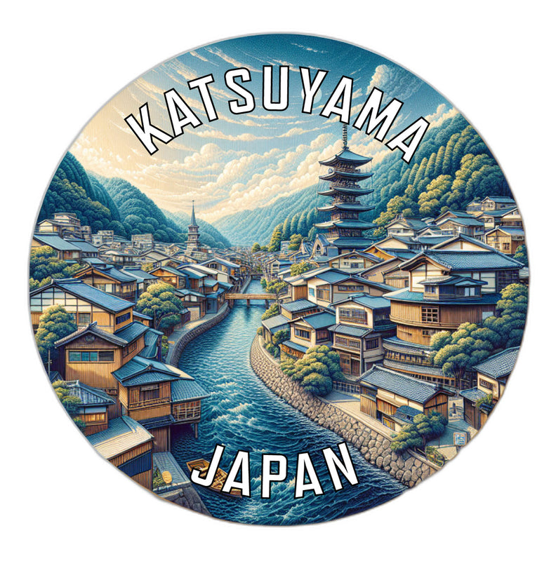 Katsuyama Japan Souvenir Die Cut Flat Magnet 2-Inch