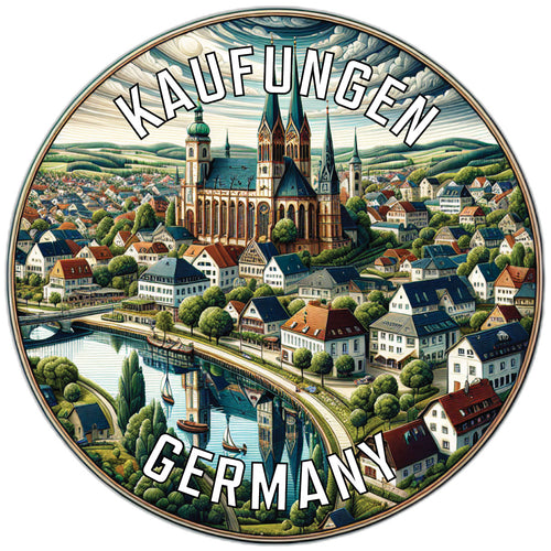 Kaufungen Germany Souvenir Die Cut Flat Magnet 6-Inch