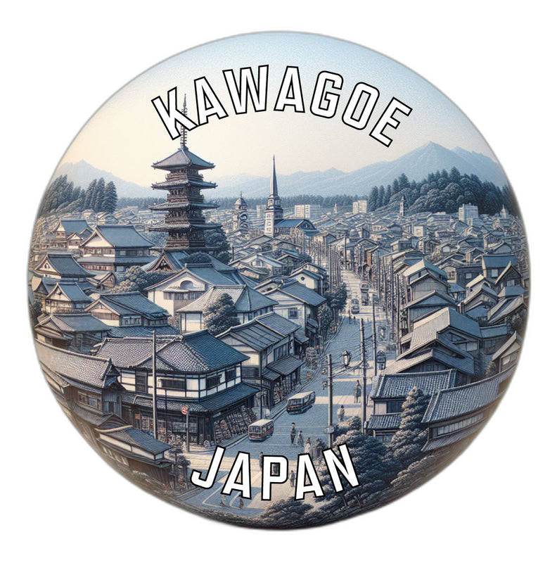 Kawagoe Japan Souvenir Die Cut Flat Magnet 2-Inch