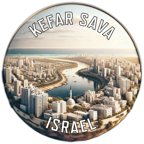 Kefar Sava Israel Souvenir Die Cut Flat Magnet 6-Inch