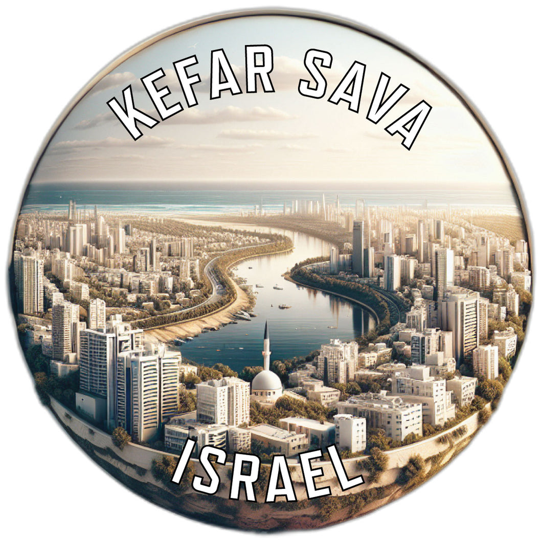 Kefar Sava Israel Souvenir Die Cut Flat Magnet 6-Inch