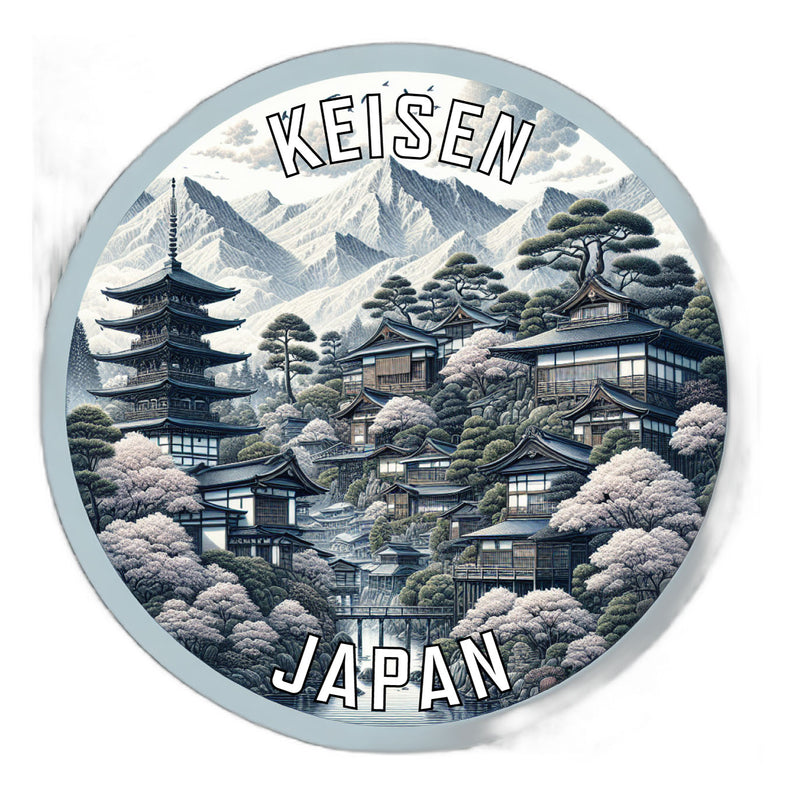 Keisen Japan Souvenir Die Cut Flat Magnet 2-Inch