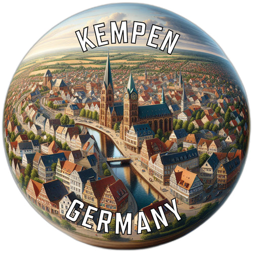 Kempen Germany Souvenir Die Cut Flat Magnet 2-Inch