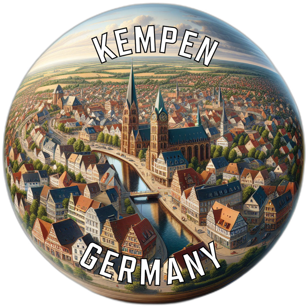 Kempen Germany Souvenir Die Cut Flat Magnet 2-Inch