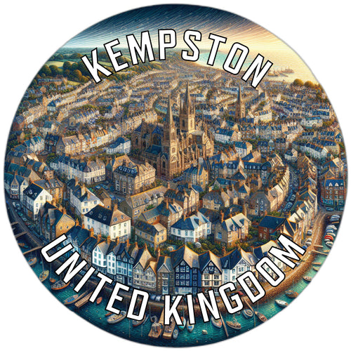 Kempston United Kingdom Souvenir Die Cut Flat Magnet 6-Inch