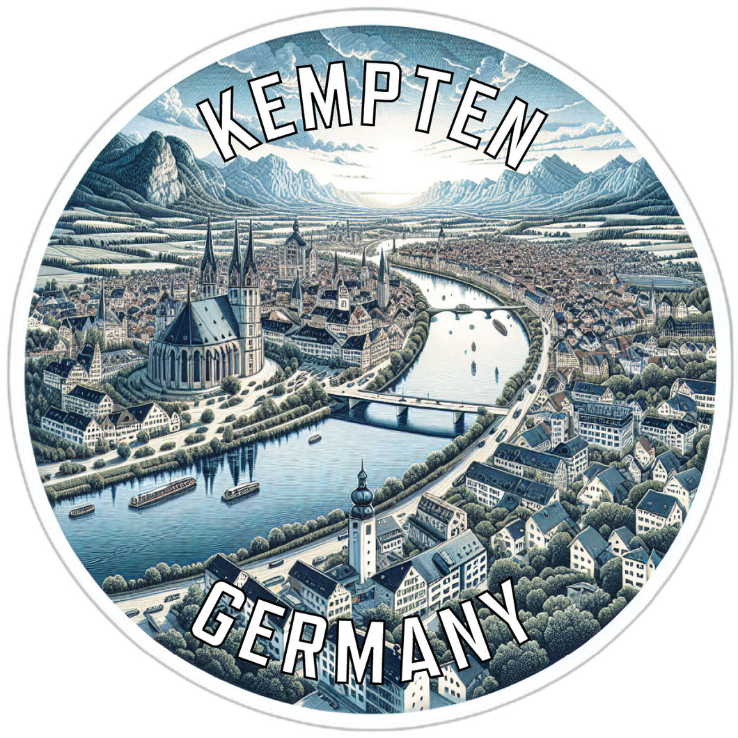 Kempten Germany Souvenir Die Cut Flat Magnet 6-Inch