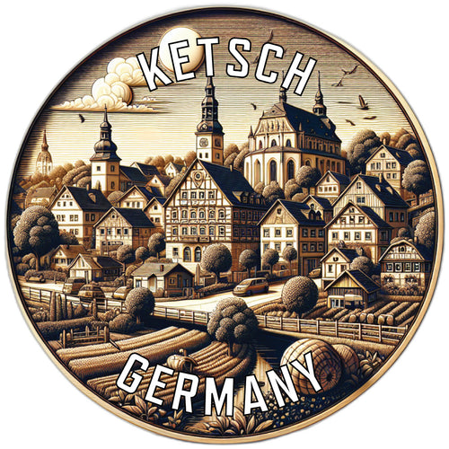 Ketsch Germany Souvenir Die Cut Flat Magnet 2-Inch