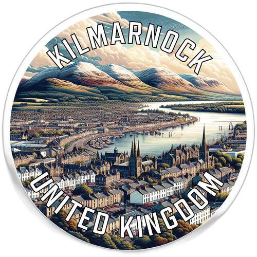 Kilmarnock United Kingdom Souvenir Die Cut Flat Magnet 6-Inch
