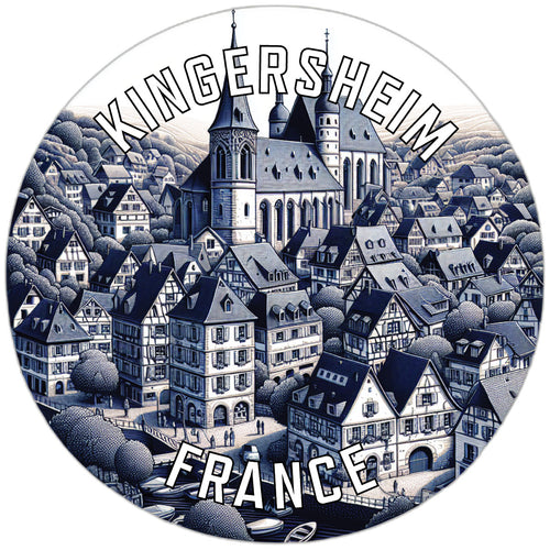 Kingersheim France Souvenir Die Cut Flat Magnet 6-Inch