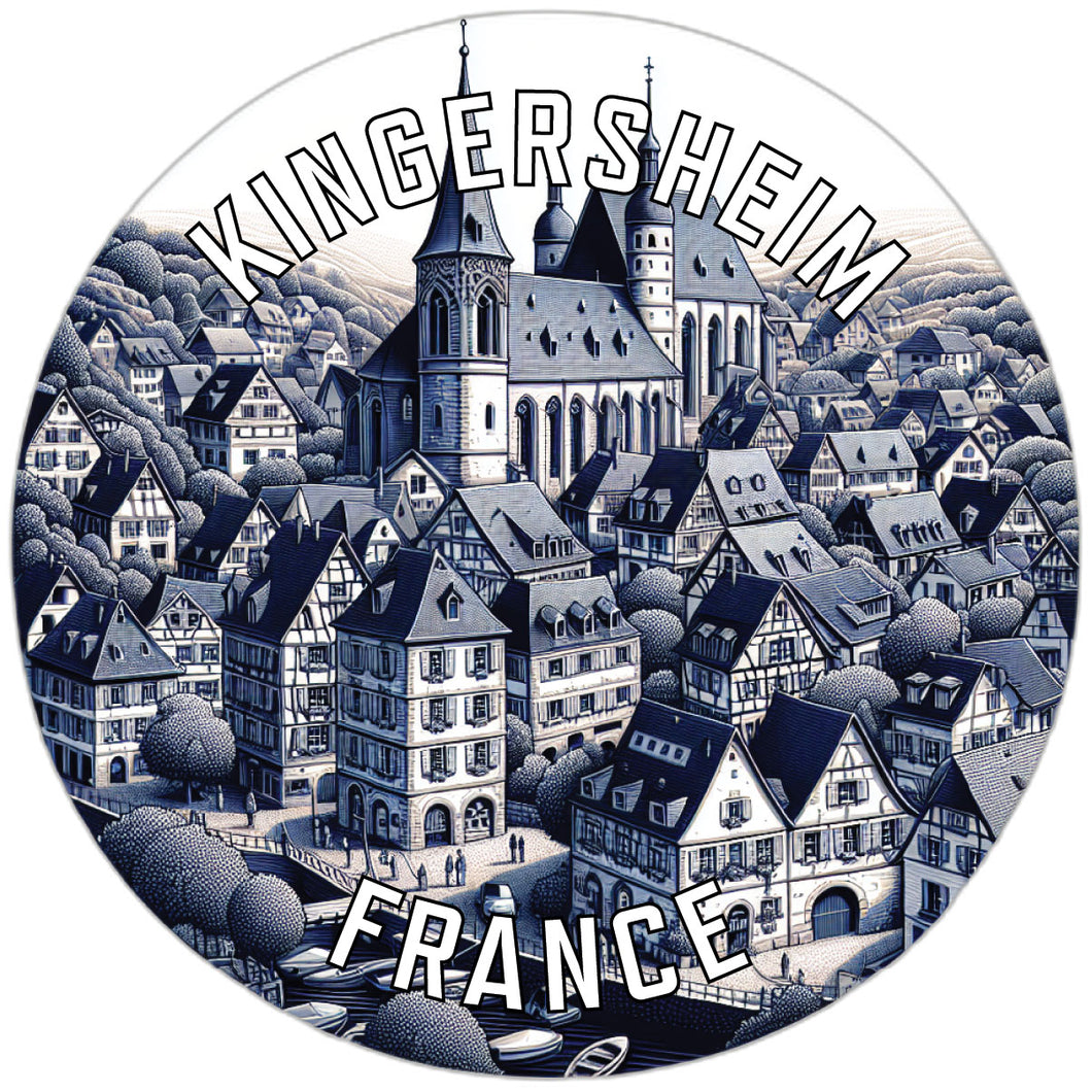 Kingersheim France Souvenir Die Cut Flat Magnet 6-Inch