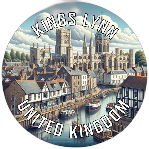 Kings Lynn Souvenir Die Cut Flat Magnet 2-Inch