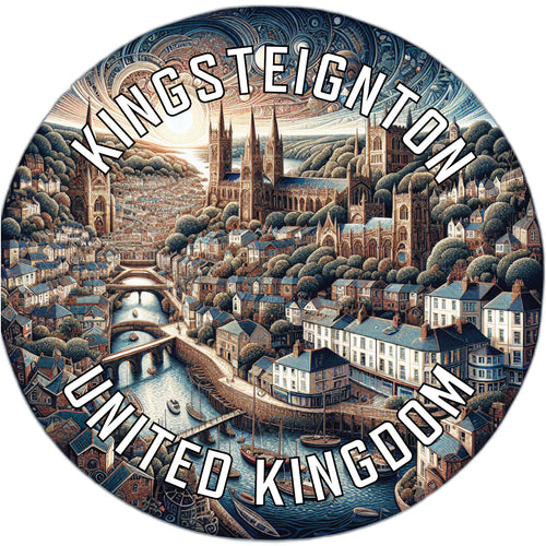 Kingsteignton United Kingdom Souvenir Die Cut Flat Magnet 2-Inch