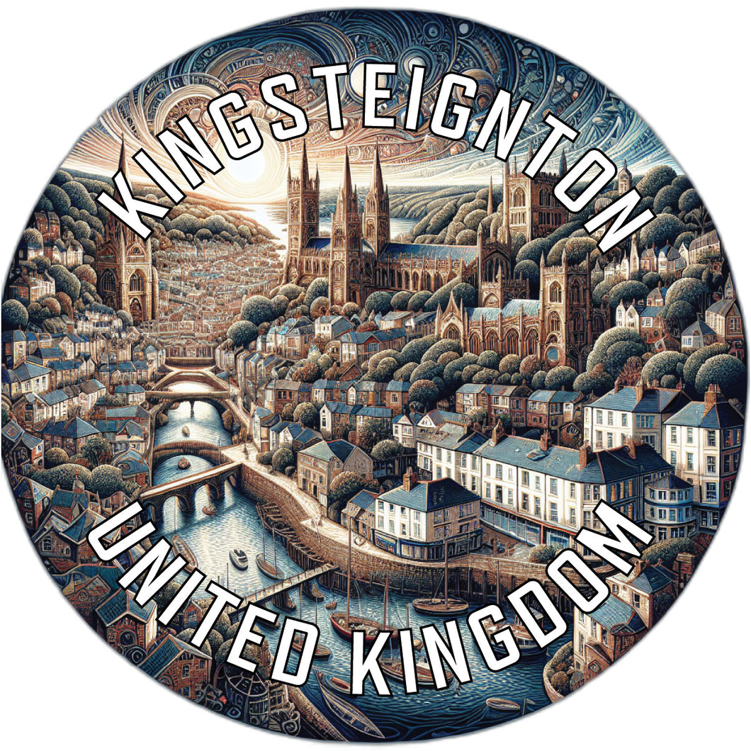 Kingsteignton United Kingdom Souvenir Die Cut Flat Magnet 2-Inch
