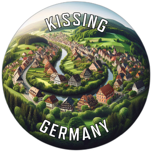 Kissing Germany Souvenir Die Cut Flat Magnet 6-Inch