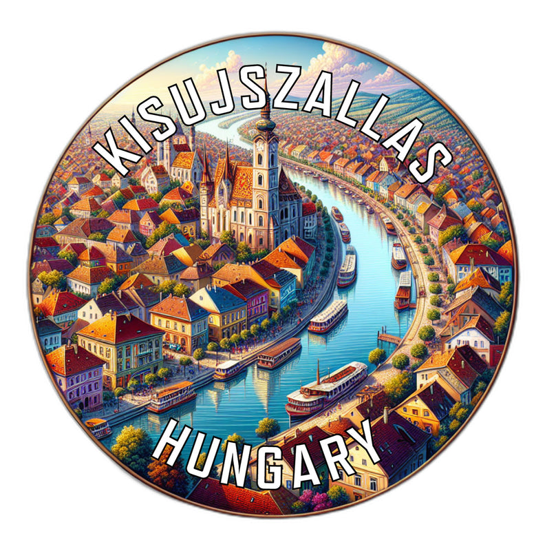 Kisujszallas Hungary Souvenir Die Cut Flat Magnet 6-Inch