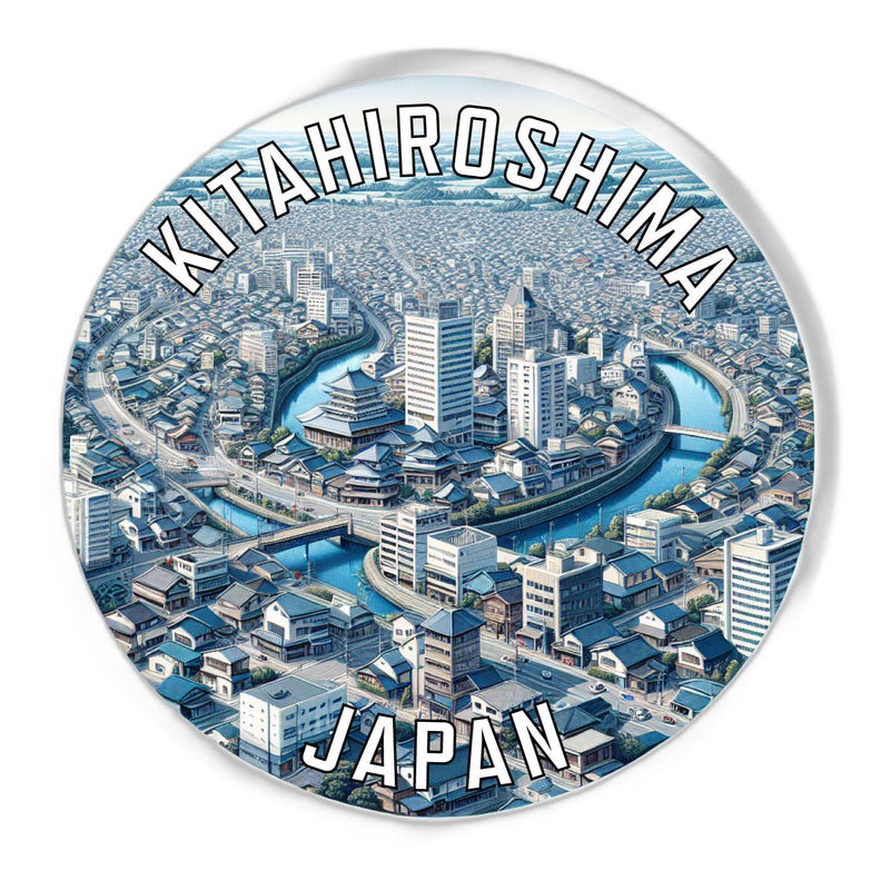 Kitahiroshima Japan Souvenir Die Cut Flat Magnet 2-Inch