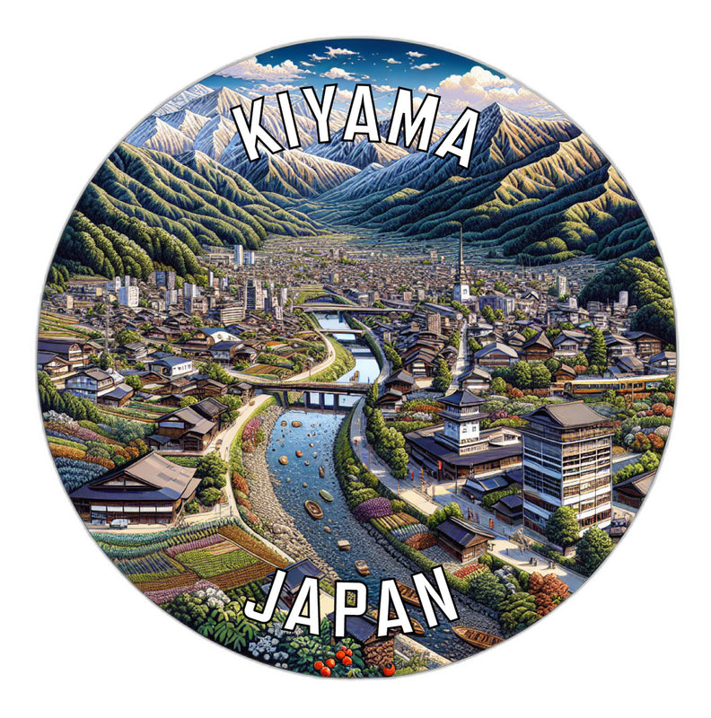 Kiyama Japan Souvenir Die Cut Flat Magnet 6-Inch