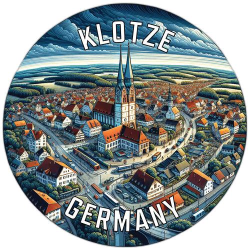 Klotze Germany Souvenir Die Cut Flat Magnet 6-Inch