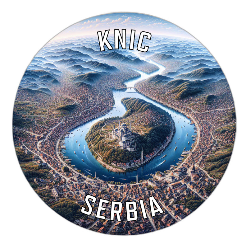 Knic Serbia Souvenir Die Cut Flat Magnet 6-Inch