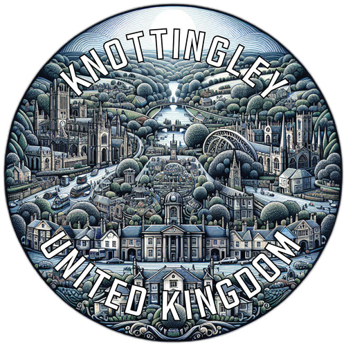 Knottingley United Kingdom Souvenir Die Cut Flat Magnet 2-Inch