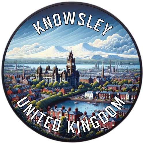 Knowsley United Kingdom Souvenir Die Cut Flat Magnet 6-Inch