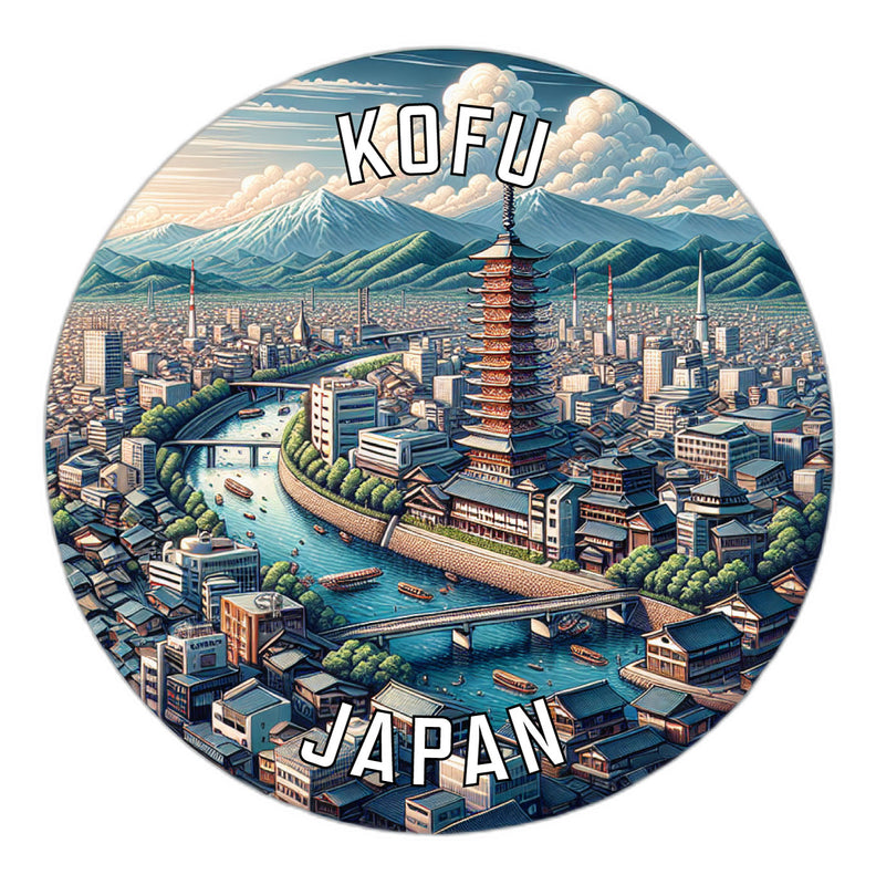 Kofu Japan Souvenir Die Cut Flat Magnet 2-Inch
