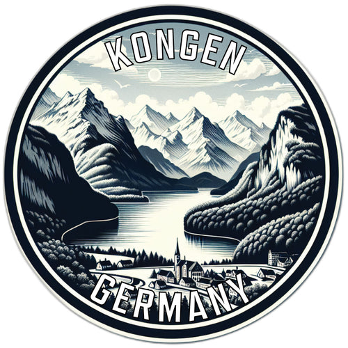 Kongen Germany Souvenir Die Cut Flat Magnet 2-Inch
