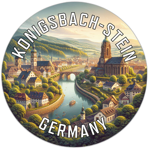 Konigsbach Stein Germany Souvenir Die Cut Flat Magnet 6-Inch