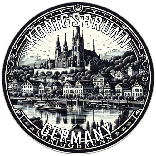 Konigsbrunn Germany Souvenir Die Cut Flat Magnet 6-Inch