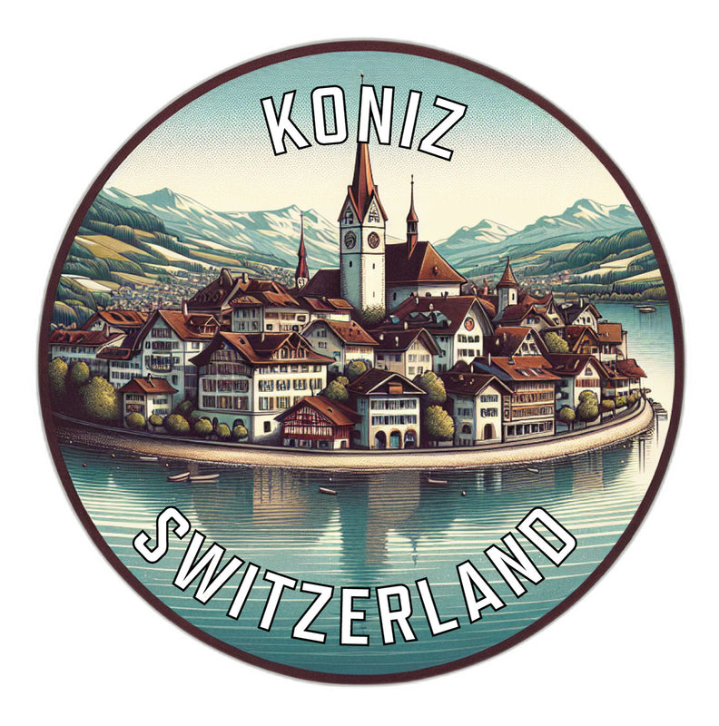 Koniz Switzerland Souvenir Vinyl Decal Sticker 6-Inch