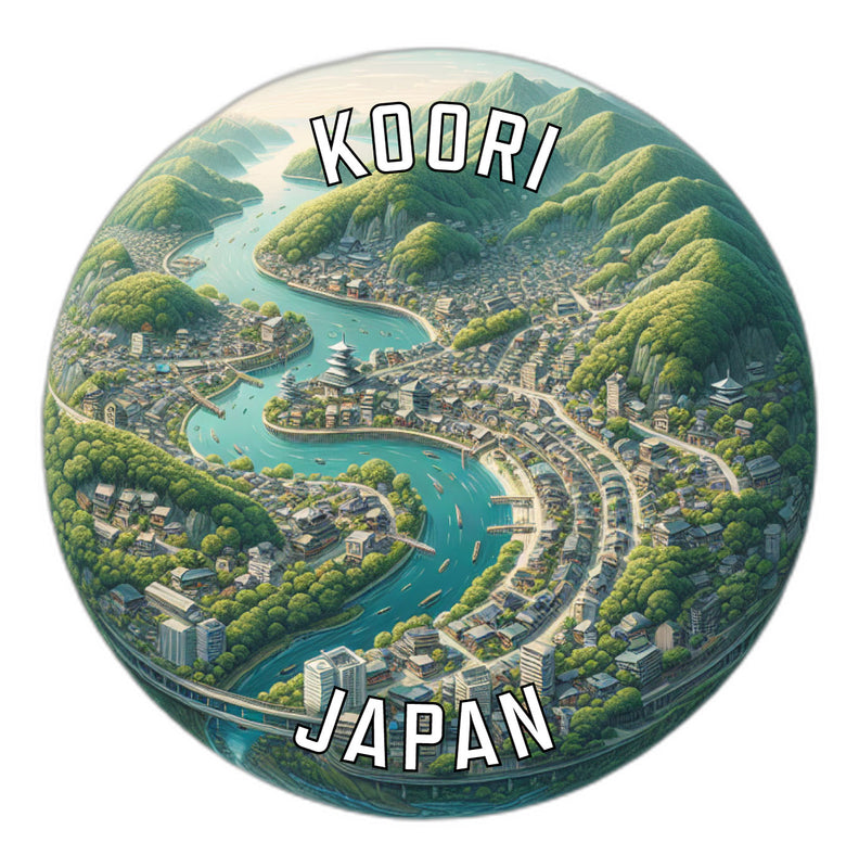Koori Japan Souvenir Die Cut Flat Magnet 2-Inch