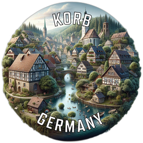 Korb Germany Souvenir Die Cut Flat Magnet 2-Inch