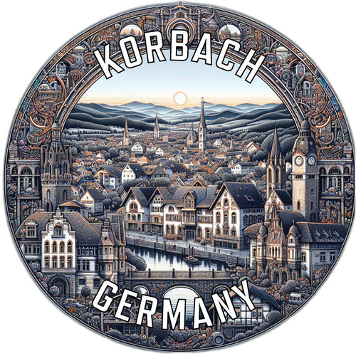 Korbach Germany Souvenir Die Cut Flat Magnet 6-Inch