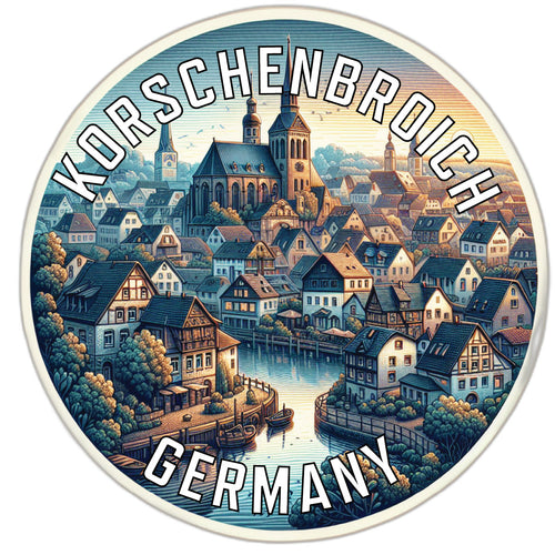 Korschenbroich Germany Souvenir Die Cut Flat Magnet 2-Inch