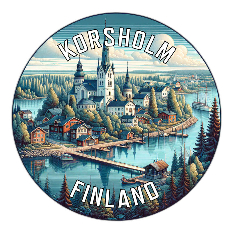 Korsholm Finland Souvenir Die Cut Flat Magnet 2-Inch