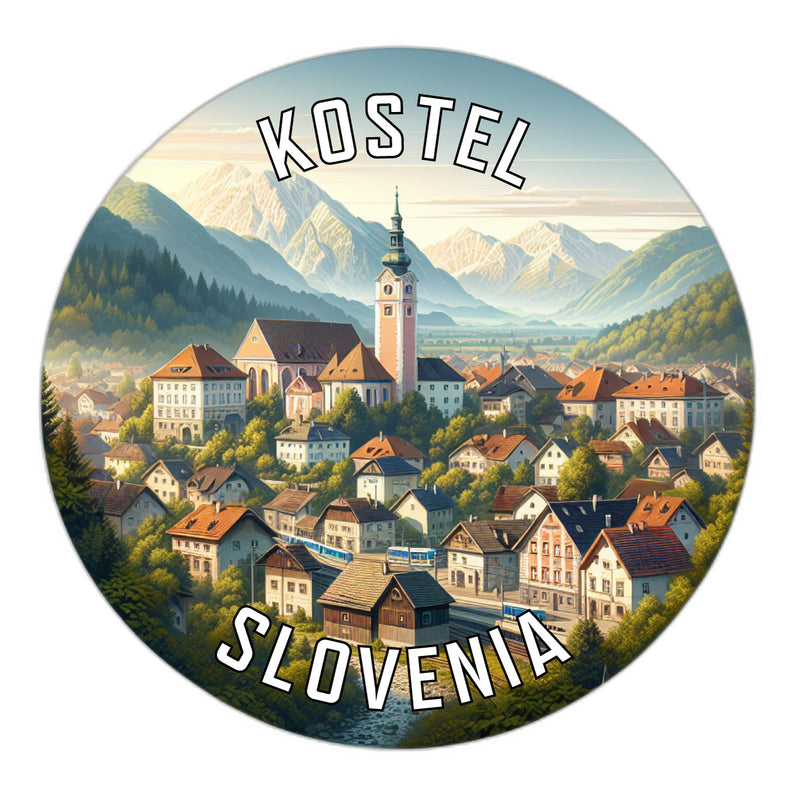 Kostel Slovenia Souvenir Die Cut Flat Magnet 6-Inch