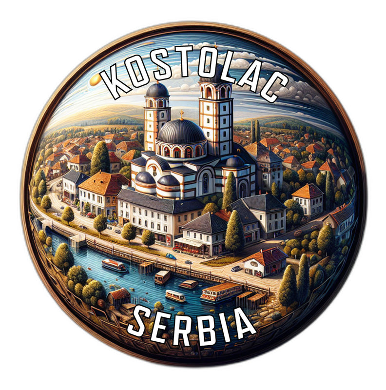 Kostolac Serbia Souvenir Die Cut Flat Magnet 6-Inch