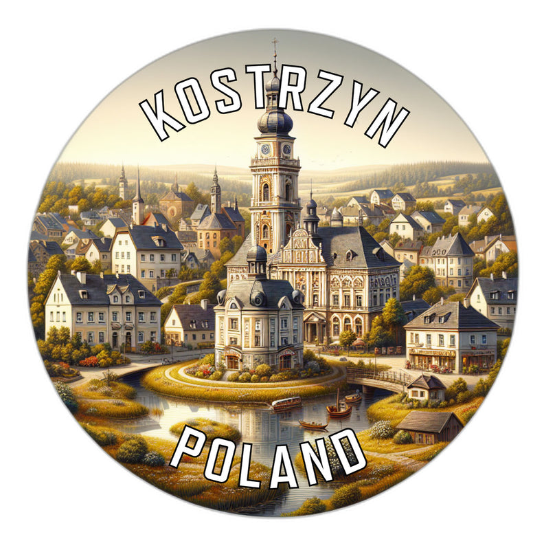 Kostrzyn Poland Souvenir Die Cut Flat Magnet 2-Inch