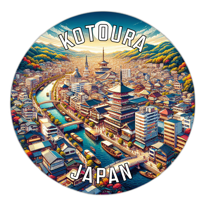 Kotoura Japan Souvenir Die Cut Flat Magnet 2-Inch