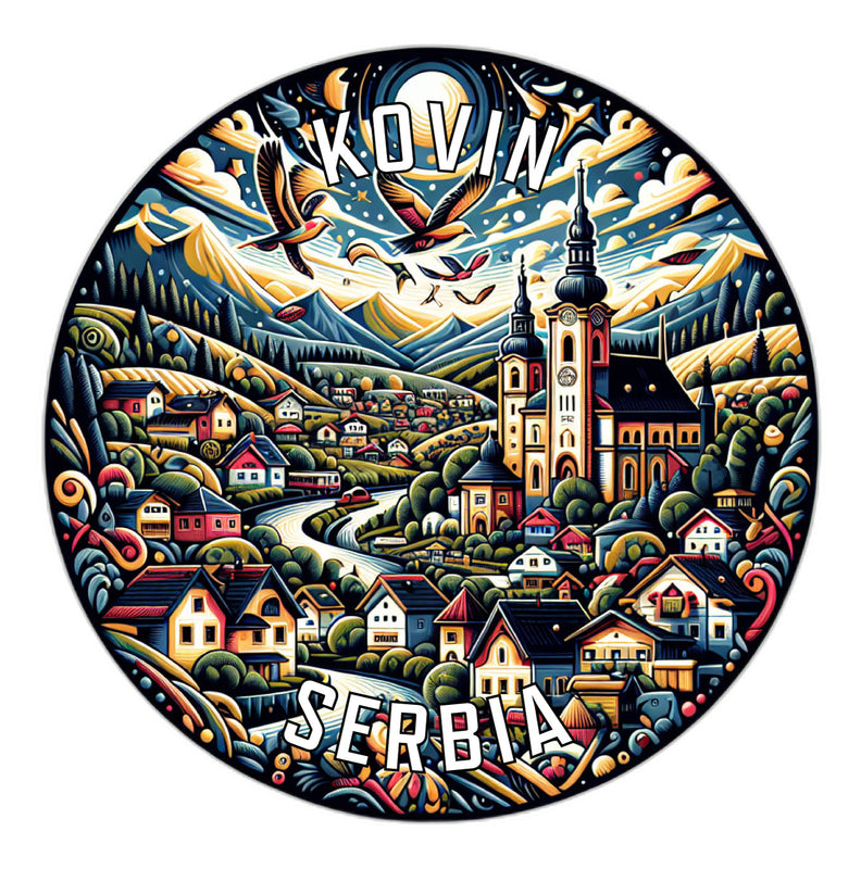Kovin Serbia Souvenir Die Cut Flat Magnet 2-Inch
