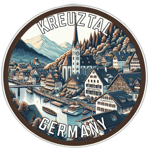 Kreuztal Germany Souvenir Die Cut Flat Magnet 6-Inch
