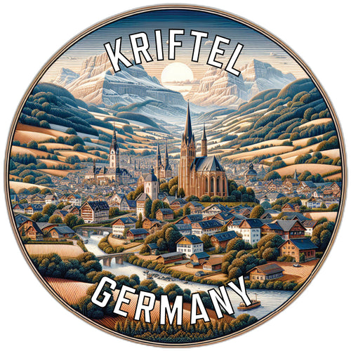 Kriftel Germany Souvenir Die Cut Flat Magnet 6-Inch