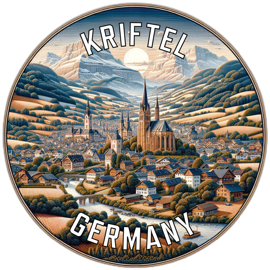 Kriftel Germany Souvenir Die Cut Flat Magnet 6-Inch