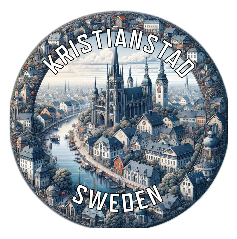 Kristianstad Sweden Souvenir Die Cut Flat Magnet 2-Inch