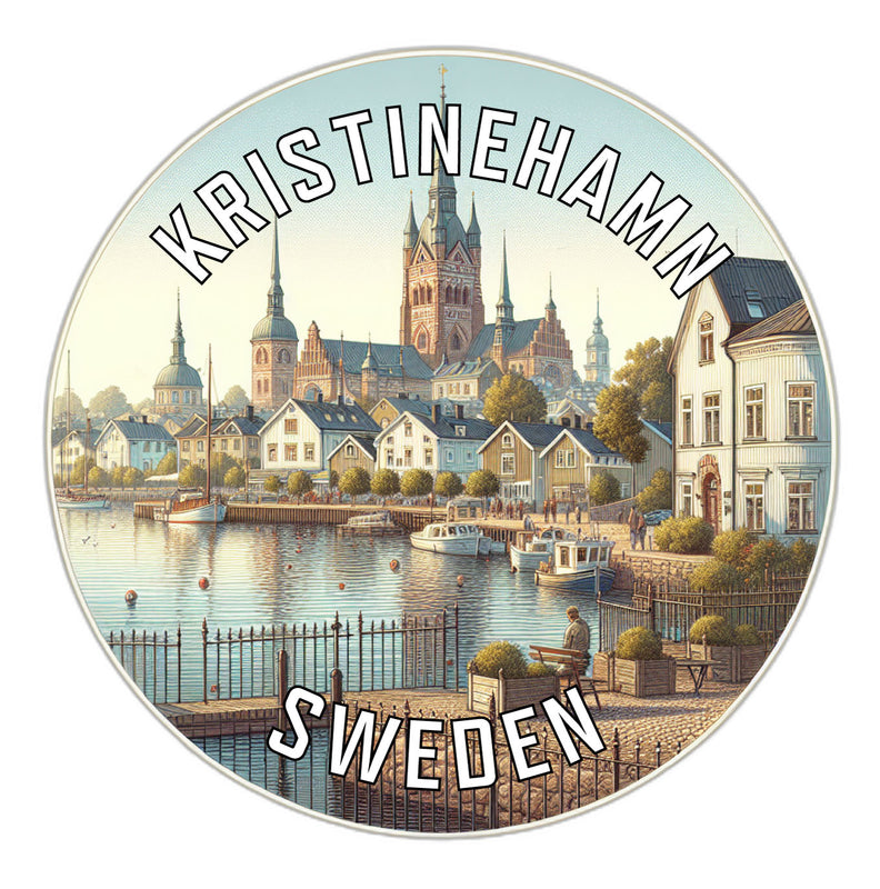 Kristinehamn Sweden Souvenir Die Cut Flat Magnet 2-Inch
