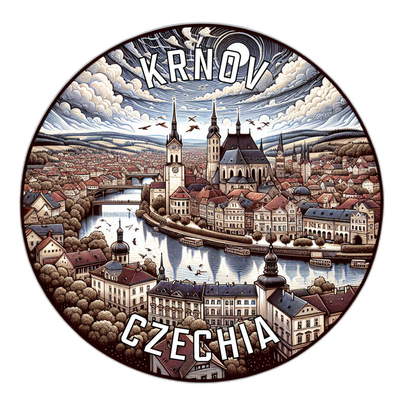 Krnov Czechia Souvenir Die Cut Flat Magnet 6-Inch
