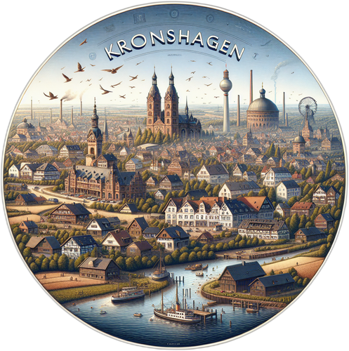 Kronshagen Germany Souvenir Die Cut Flat Magnet 2-Inch