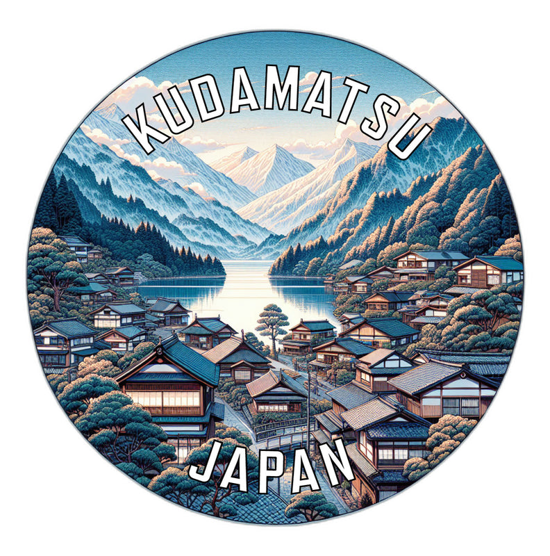 Kudamatsu Japan Souvenir Die Cut Flat Magnet 2-Inch